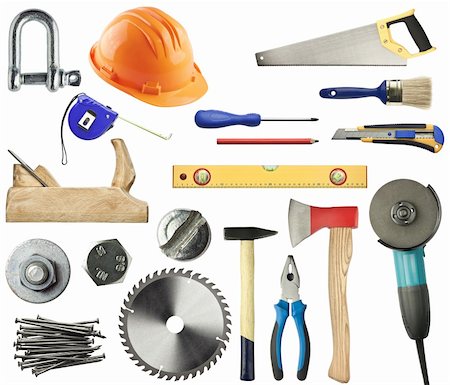 electric saw - Tools for wood, metal and other construction work. Stock Photo - Budget Royalty-Free & Subscription, Code: 400-05705788