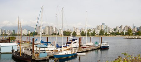 Marina by Vanier Park in Vancouver British Columbia Canada Panorama Stock Photo - Budget Royalty-Free & Subscription, Code: 400-05706077