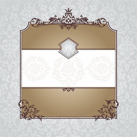 simsearch:400-05692194,k - abstract royal ornate vintage frame vector illustration Stock Photo - Budget Royalty-Free & Subscription, Code: 400-05706274