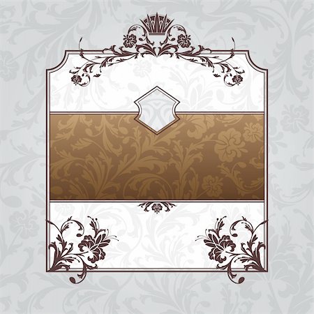 simsearch:400-05692194,k - abstract royal ornate vintage frame vector illustration Stock Photo - Budget Royalty-Free & Subscription, Code: 400-05706275