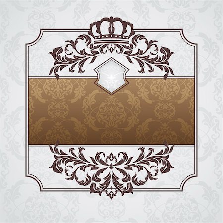 simsearch:400-05692194,k - abstract royal ornate vintage frame vector illustration Stock Photo - Budget Royalty-Free & Subscription, Code: 400-05706276