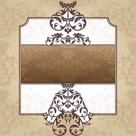simsearch:400-05692194,k - abstract royal ornate vintage frame vector illustration Stock Photo - Budget Royalty-Free & Subscription, Code: 400-05706272