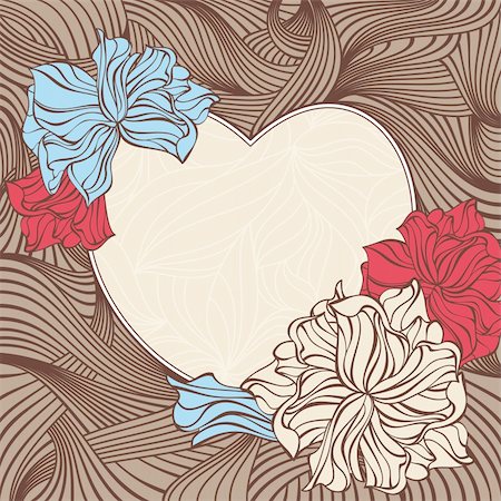 simsearch:400-04157616,k - abstract lovely romantic heart frame vector illustration Photographie de stock - Aubaine LD & Abonnement, Code: 400-05706287