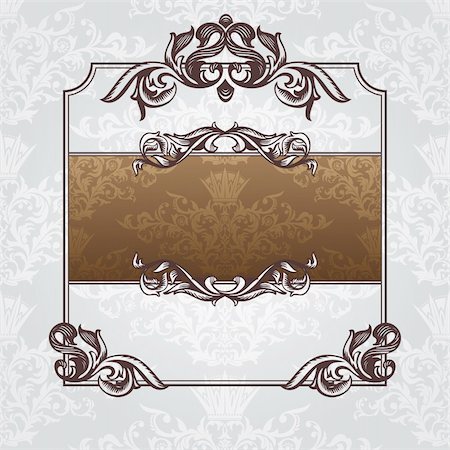 simsearch:400-05692194,k - abstract royal ornate vintage frame vector illustration Stock Photo - Budget Royalty-Free & Subscription, Code: 400-05706306