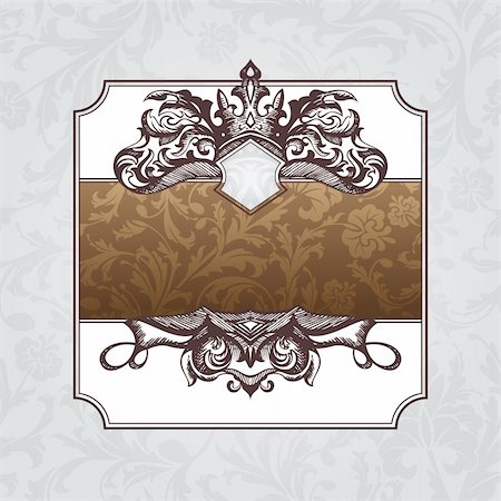 simsearch:400-05692194,k - abstract royal ornate vintage frame vector illustration Stock Photo - Budget Royalty-Free & Subscription, Code: 400-05706319