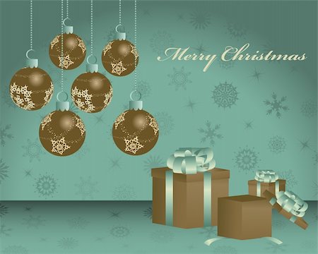 simsearch:400-05701670,k - Vintage retro vector Christmas (New Year) card for design use Stock Photo - Budget Royalty-Free & Subscription, Code: 400-05706565