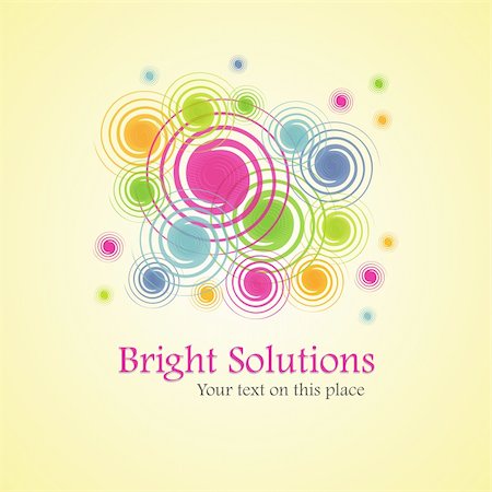 Bright solution (background from color spirals). Vector Illustration. Stock Photo - Budget Royalty-Free & Subscription, Code: 400-05706745