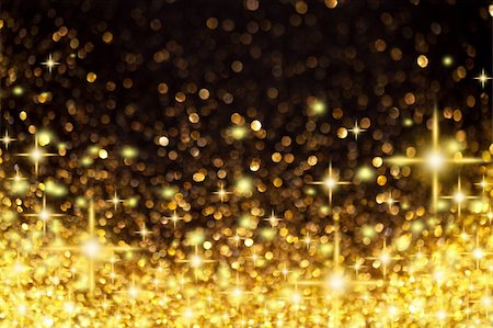 Image of Golden Christmas Lights and Stars Background Stock Photo - Budget Royalty-Free & Subscription, Code: 400-05707937