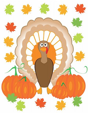 simsearch:400-04227157,k - vector illustration of a turkey for thanksgiving day Stock Photo - Budget Royalty-Free & Subscription, Code: 400-05708039