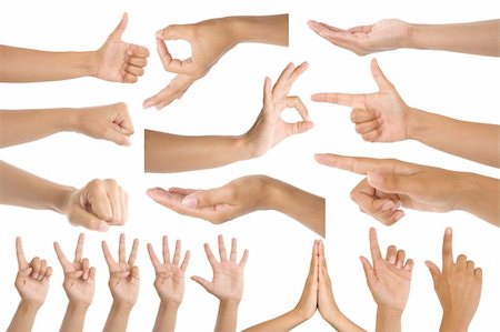 simsearch:400-04586134,k - woman hand gestures isolated on white background Stock Photo - Budget Royalty-Free & Subscription, Code: 400-05709424