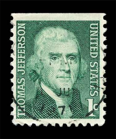 USA - CIRCA 1930: A stamp printed in USA shows image portrait Thomas Jefferson, circa 1930. Stock Photo - Budget Royalty-Free & Subscription, Code: 400-05700938