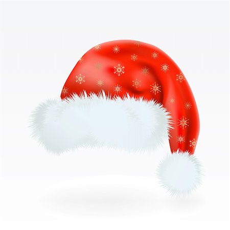simsearch:400-08491819,k - Red Santa Claus hat with the pattern of golden snowflakes . Mesh. Photographie de stock - Aubaine LD & Abonnement, Code: 400-05701387
