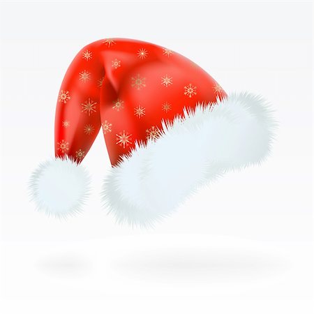 simsearch:400-08491819,k - Red Santa Claus hat with the pattern of golden snowflakes . Mesh. Photographie de stock - Aubaine LD & Abonnement, Code: 400-05701388