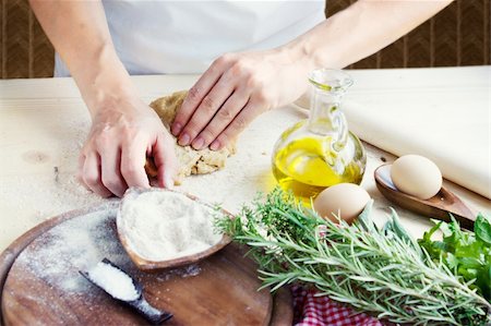 simsearch:649-06845217,k - Woman is kneading dough balls. Stock Photo - Budget Royalty-Free & Subscription, Code: 400-05701403