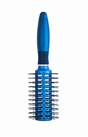blue massages comb isolated on white background Photographie de stock - Aubaine LD & Abonnement, Code: 400-05701641