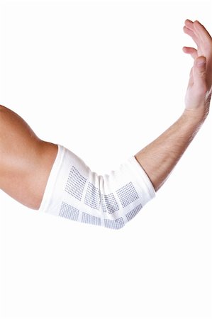 Elastic elbow support to protect from injury Stock Photo - Budget Royalty-Free & Subscription, Code: 400-05703348