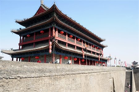 diminishing perspective - Point de repère de la paroi de la célèbre cité antique de Xian, Chine Photographie de stock - Aubaine LD & Abonnement, Code: 400-05714303