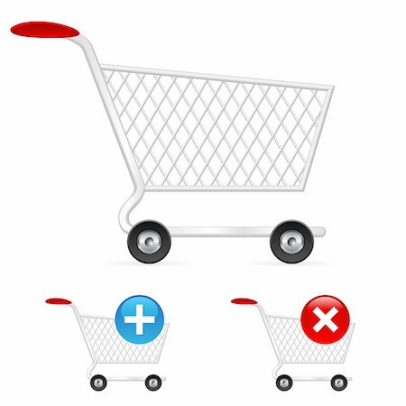 simsearch:400-04321973,k - Empty shopping cart. Illustration on white background Stock Photo - Budget Royalty-Free & Subscription, Code: 400-05714495