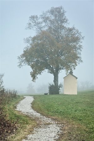 piety - An image of a beautiful landscape with fog in bavaria germany Stock Photo - Budget Royalty-Free & Subscription, Code: 400-05715502