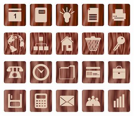 Business and office set of different vector web icons Stock Photo - Budget Royalty-Free & Subscription, Code: 400-05715807