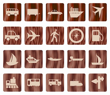 simsearch:400-03968548,k - Transportation set of different vector web icons Stock Photo - Budget Royalty-Free & Subscription, Code: 400-05715808