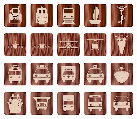 simsearch:400-03968548,k - Transportation set of different vector web icons Stock Photo - Budget Royalty-Free & Subscription, Code: 400-05715809