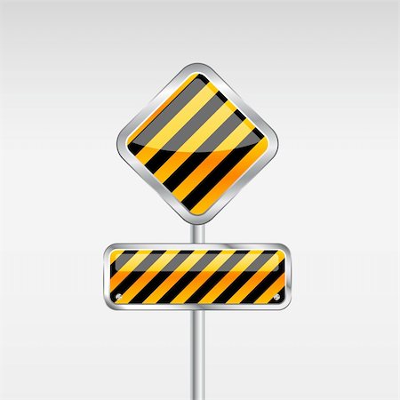 Under Construction Danger Sign in Yellow Black Color. Stock Photo - Budget Royalty-Free & Subscription, Code: 400-05717198