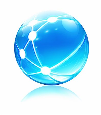 elements sign in circle - Vector illustration of glossy sleek and shiny network sphere icon Stock Photo - Budget Royalty-Free & Subscription, Code: 400-05718252