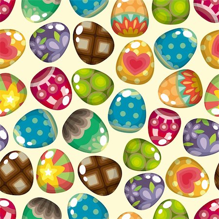 seamless Easter egg pattern Stock Photo - Budget Royalty-Free & Subscription, Code: 400-05719958