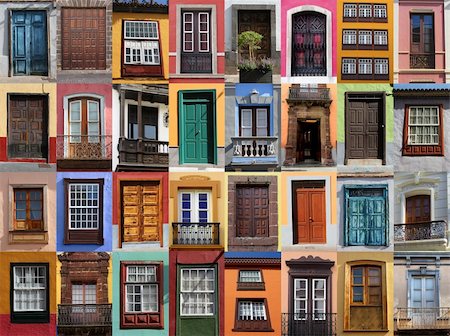Colorful living - European doors and windows of Mediterranean Stock Photo - Budget Royalty-Free & Subscription, Code: 400-05719974