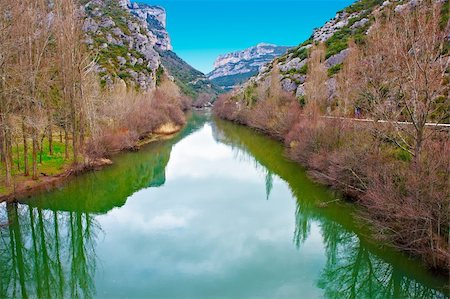 The Rapid Flow of the River Aragon in the Spur of the Pyrenees Mountains Stock Photo - Budget Royalty-Free & Subscription, Code: 400-05710466