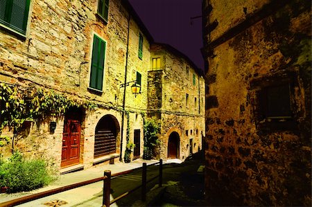 simsearch:400-06530910,k - Typical Medieval Italian City at Midnight Stock Photo - Budget Royalty-Free & Subscription, Code: 400-05710467