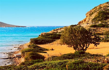 simsearch:400-06641969,k - Typical Seascape Greek Island of Rhodes With The Rugged Coast Foto de stock - Super Valor sin royalties y Suscripción, Código: 400-05711139