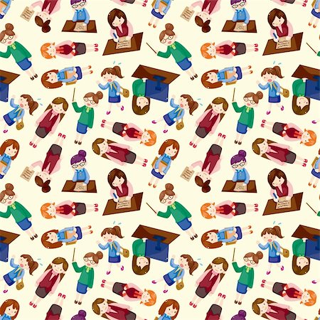 simsearch:400-04337140,k - cartoon office woman worker seamless pattern Stock Photo - Budget Royalty-Free & Subscription, Code: 400-05724249