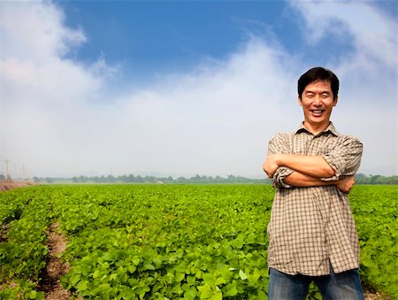 success asian middle-aged farmer Stock Photo - Budget Royalty-Free & Subscription, Code: 400-05724269