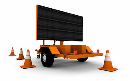 Road Construction Sign - Blank - 3D illustration Stock Photo - Budget Royalty-Free & Subscription, Code: 400-05725746
