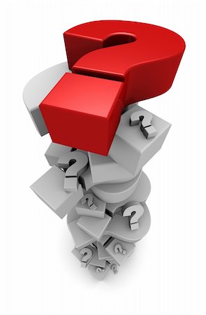 simsearch:400-05744172,k - 3D illustration of question marks in a tall pile. Stock Photo - Budget Royalty-Free & Subscription, Code: 400-05725766