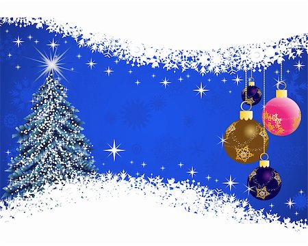 simsearch:400-05701670,k - Beautiful vector Christmas (New Year) card for design use Stock Photo - Budget Royalty-Free & Subscription, Code: 400-05728478