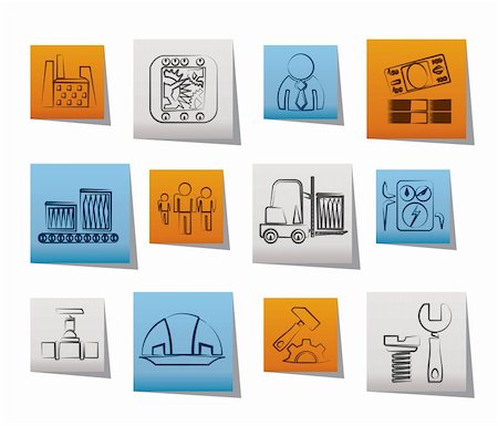 simsearch:400-04913456,k - Business, factory and mill icons - vector icon set Stock Photo - Budget Royalty-Free & Subscription, Code: 400-05728511