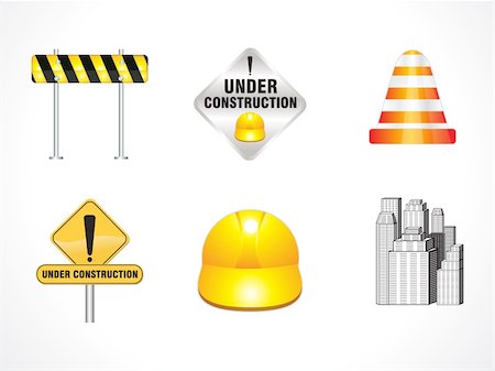 abstract under construction icons vector illustration Stock Photo - Budget Royalty-Free & Subscription, Code: 400-05720094