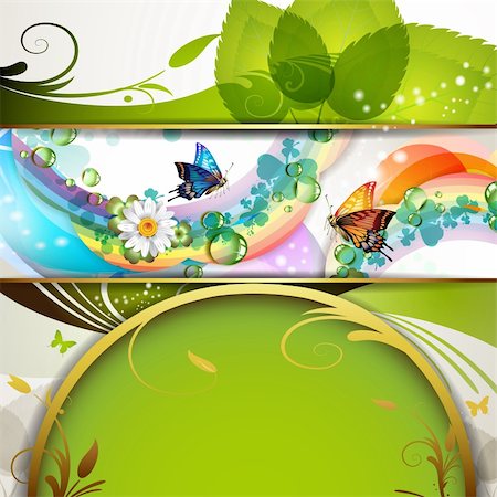 simsearch:400-06355883,k - Colorful background with butterflies Stock Photo - Budget Royalty-Free & Subscription, Code: 400-05720672