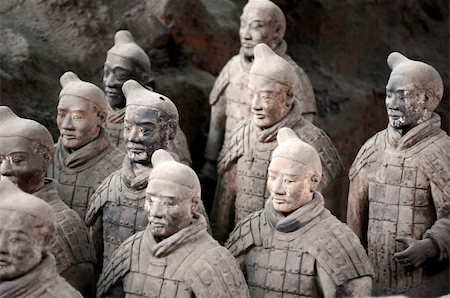 The famous terracotta warriors in Xian China Stock Photo - Budget Royalty-Free & Subscription, Code: 400-05721464