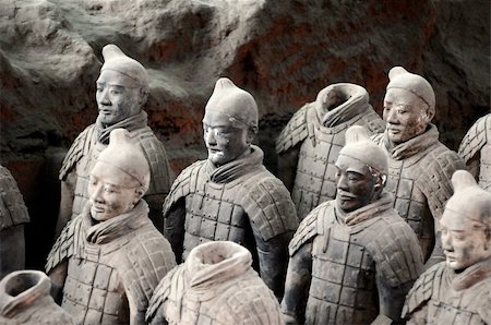 The famous terracotta warriors in Xian China Stock Photo - Budget Royalty-Free & Subscription, Code: 400-05721466