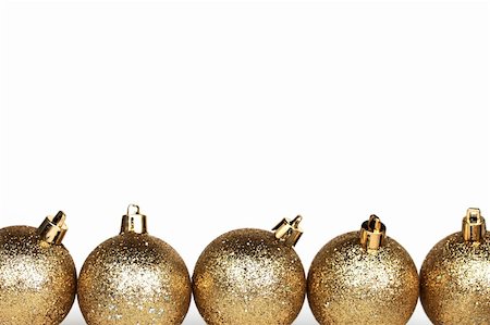 simsearch:400-05693036,k - golden christmas ball isolated on white Stock Photo - Budget Royalty-Free & Subscription, Code: 400-05734271