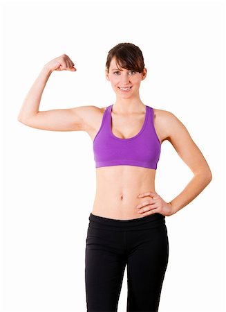 simsearch:400-04180657,k - Beautiful and athletic young woman posing over a white background Stock Photo - Budget Royalty-Free & Subscription, Code: 400-05734376