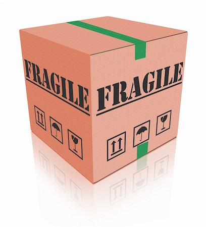 simsearch:400-05735817,k - fragile post package sending delicate shipment cardboard box Stock Photo - Budget Royalty-Free & Subscription, Code: 400-05735348