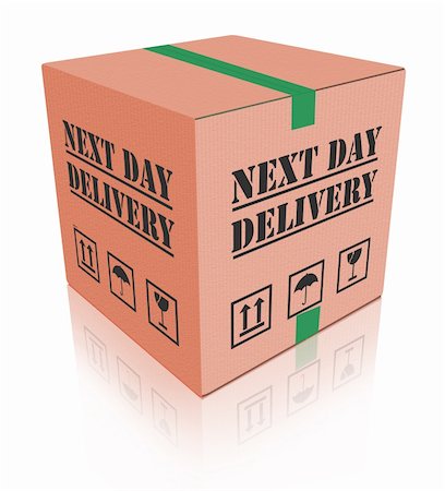 simsearch:400-05735817,k - next day delivery urgent package shipment deliver shopping order cardboard box sending or shipping internet orders from web shop Stock Photo - Budget Royalty-Free & Subscription, Code: 400-05735369