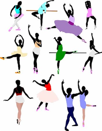 simsearch:400-04255721,k - Ballet dancer in action. Vector illustration Stock Photo - Budget Royalty-Free & Subscription, Code: 400-05737057