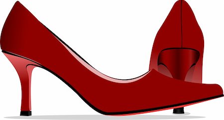 simsearch:400-06070695,k - Fashion woman red shoes. Vector illustration Foto de stock - Super Valor sin royalties y Suscripción, Código: 400-05737128