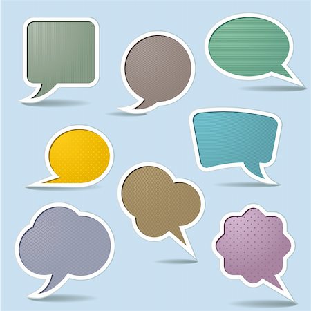 Collection Speech Bubbles, Isolated On White Background Stock Photo - Budget Royalty-Free & Subscription, Code: 400-05737700